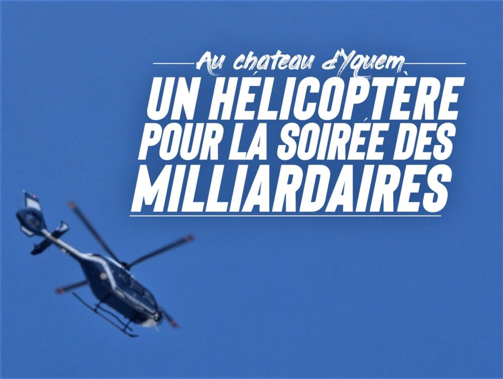 Un hélicoptère de la gendarmerie pour protéger les milliardaires