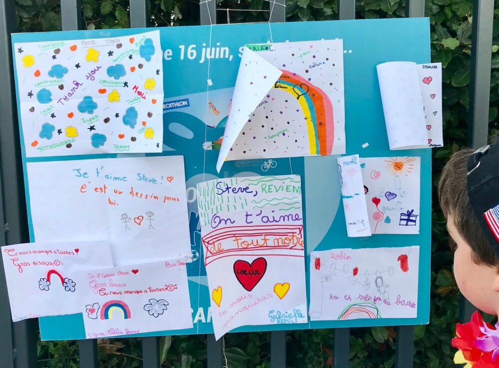 Les dessins des enfants pour Steve