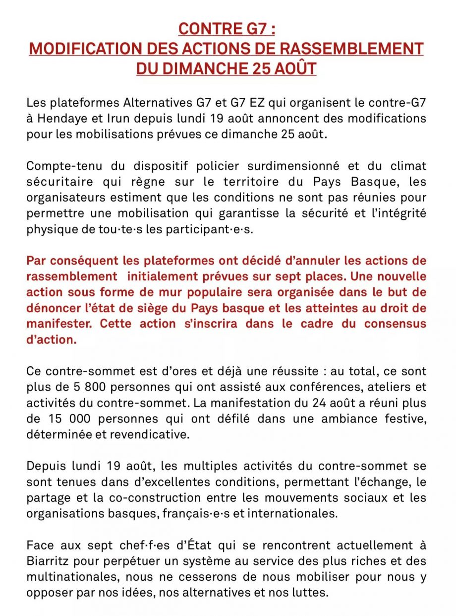 Contre G7 : Les complices de la répression