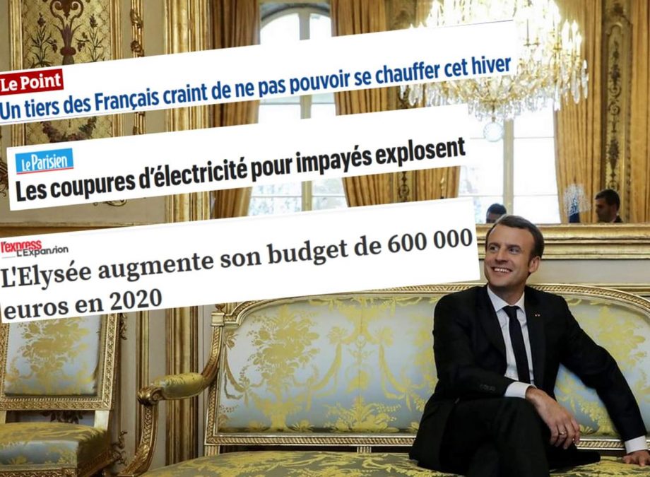 Des milliers de foyers privés d’électricité, des centaines de milliers d’euros en plus pour l’Élysée