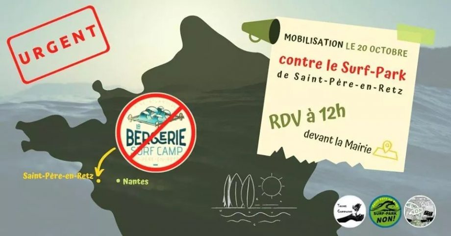 «Surf Park» : rendez-vous dimanche contre un projet inutile et destructeur aux portes de Nantes