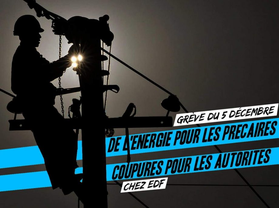 Grève du 5 décembre chez EDF : du courant pour les précaires et des coupures pour les autorités
