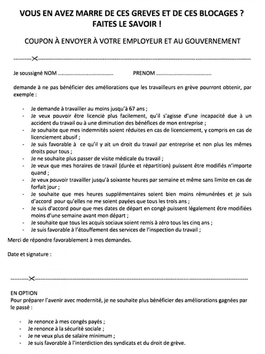 Marre de la grève