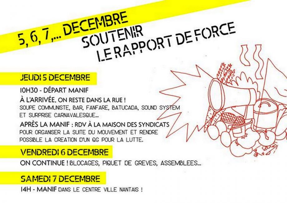 5 Décembre : soutenir le rapport de force