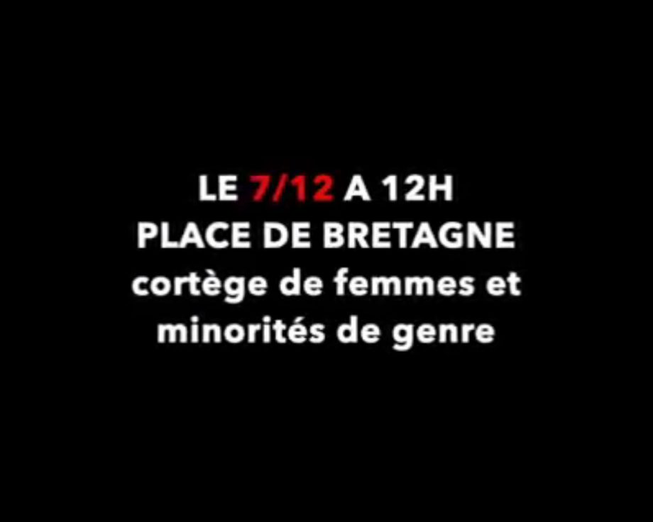 À midi à Nantes : Manifestation de femmes