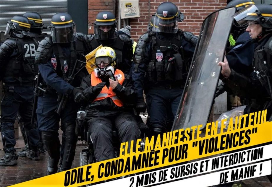 Toulouse : elle manifeste en fauteuil, elle est condamnée pour « violence sur des policiers »