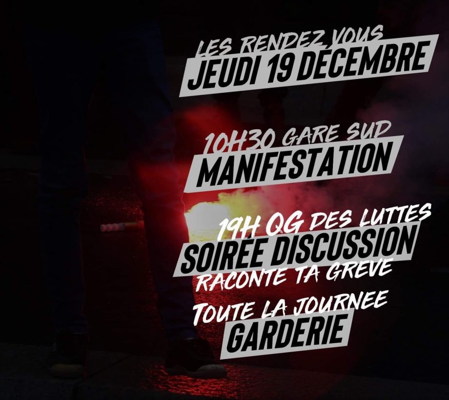Jeudi 19 décembre : la lutte continue !