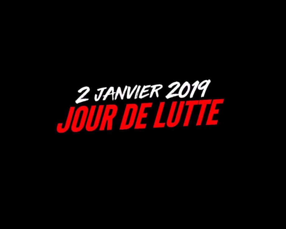 2 Janvier 2020 : Jour de lutte après le jour de l’An !