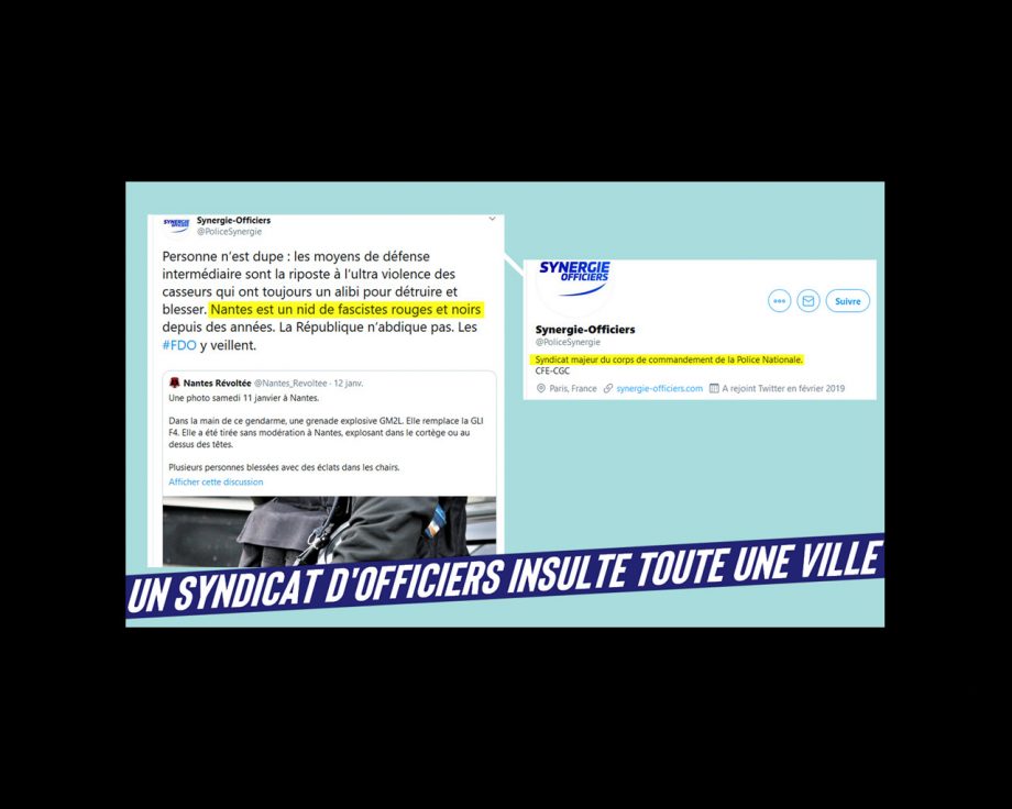 Un syndicat de police insulte toute une ville