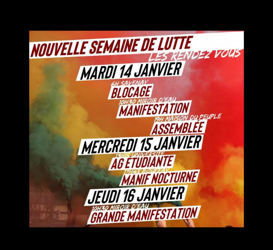 Nouvelle semaine de lutte : les rendez-vous