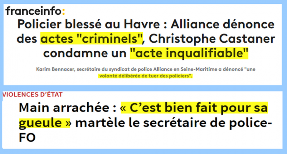Deux poids, deux mesures !