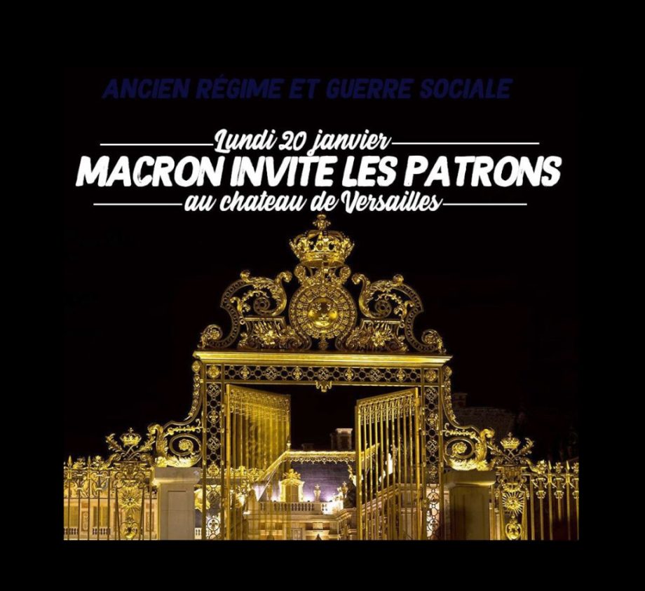 Lundi 20 Janvier, Macron invite (encore) les grands patrons à Versailles