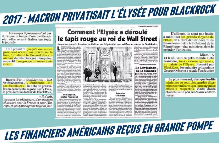 Casse des retraites : dès 2017, Macron invitait BlackRock à l’Élysée !