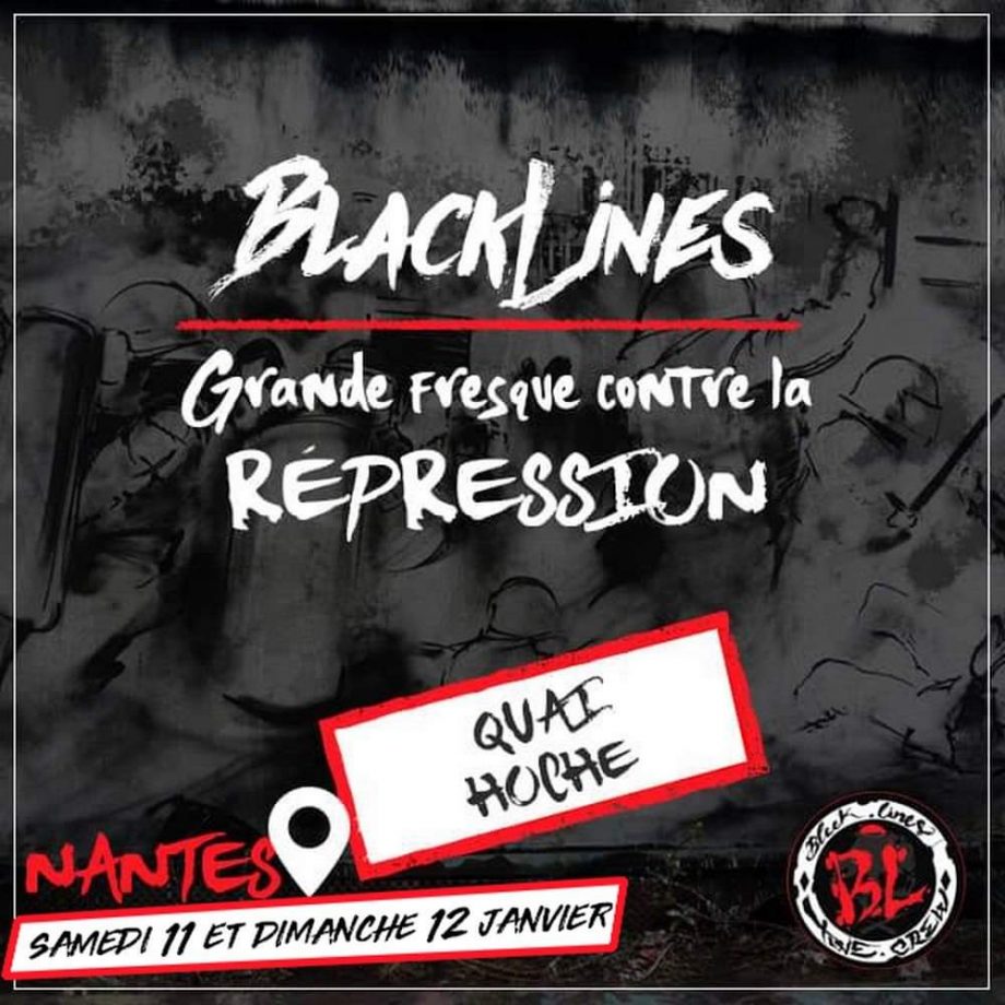 Ce week-end à Nantes : grande fresque contre la répression