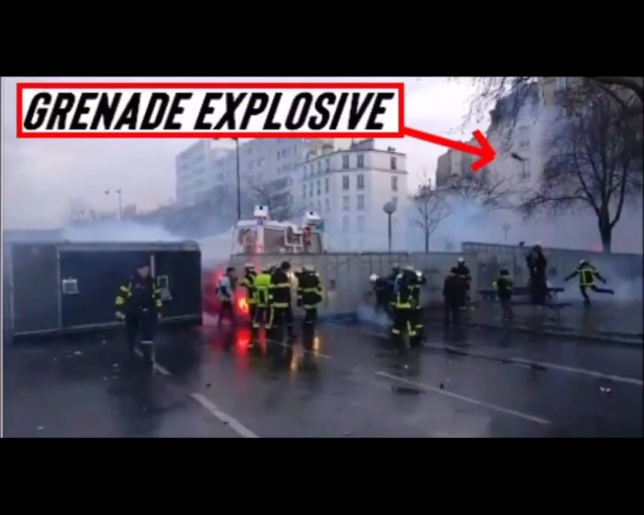 Grenades explosives et éclats métalliques