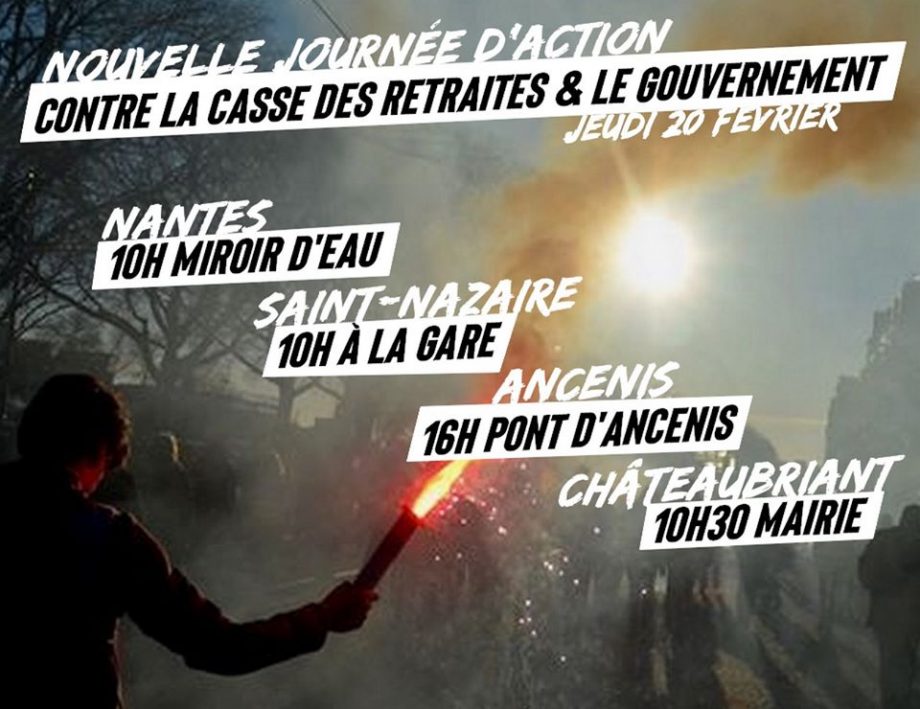 Demain Jeudi 20 Février : Nouvelle journée de mobilisation