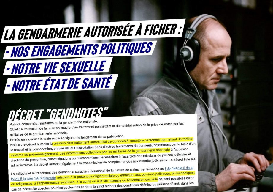 Un décret autorise le fichage d’opinions politiques, les orientations sexuelles, philosophiques, religieuses…