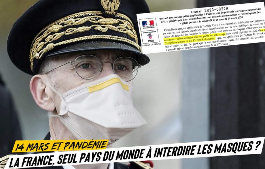 14 Mars et pandémie : la France, seul pays du monde à interdire les masques ?