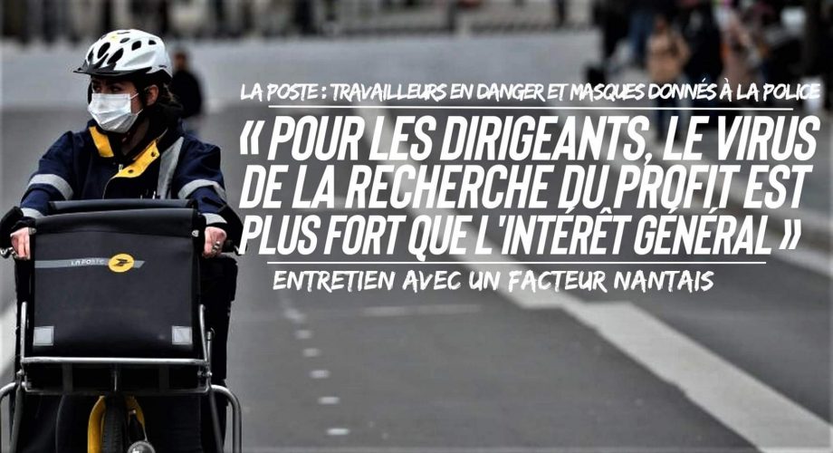 À La Poste : mise en danger des travailleurs, 300.000 masques donnés à la police