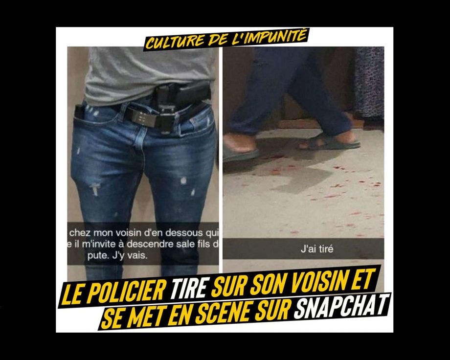 Le policier tire sur son voisin et se met en scène sur Snapchat