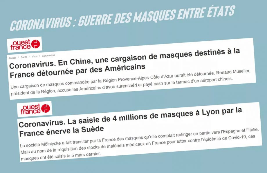 Pandémie : guerre des masques entre États
