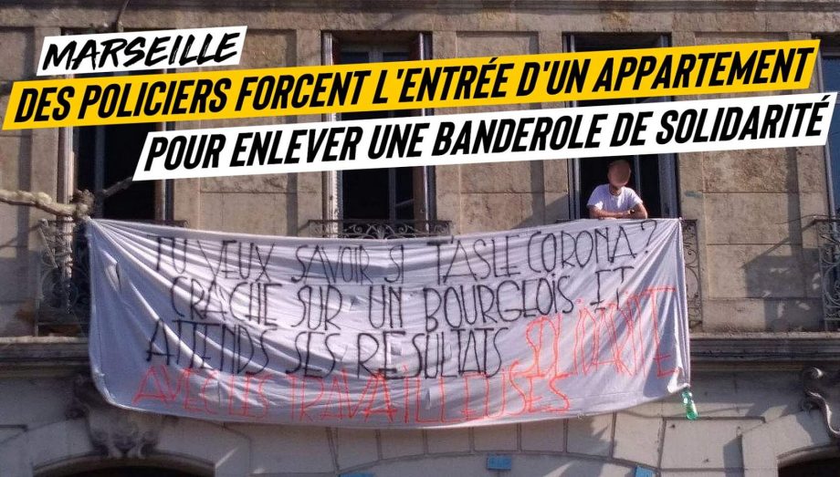 Marseille : la police fait enlever une banderole d’un balcon