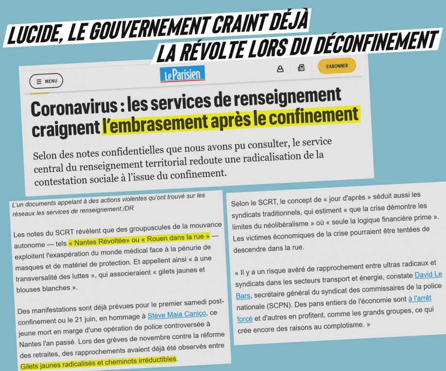Lucide, le gouvernement craint déjà la révolte lors du déconfinement