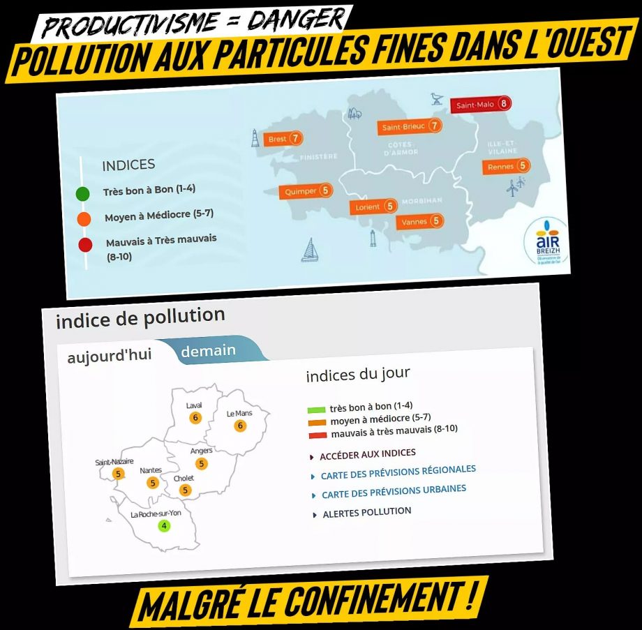 L’Ouest pollué aux particules fines malgré le confinement !