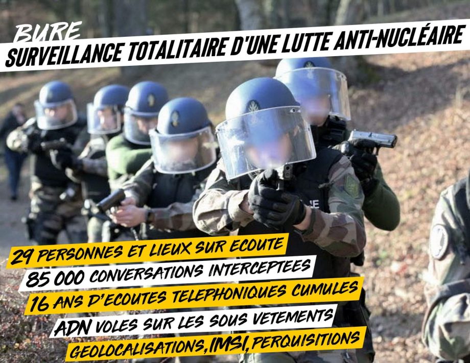 Bure : surveillance totalitaire de militants anti-nucléaires