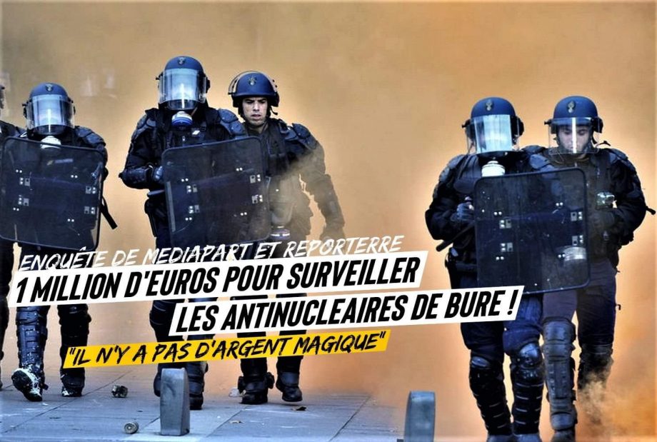 Plus d’un million d’euros pour surveiller les antinucléaires de Bure !
