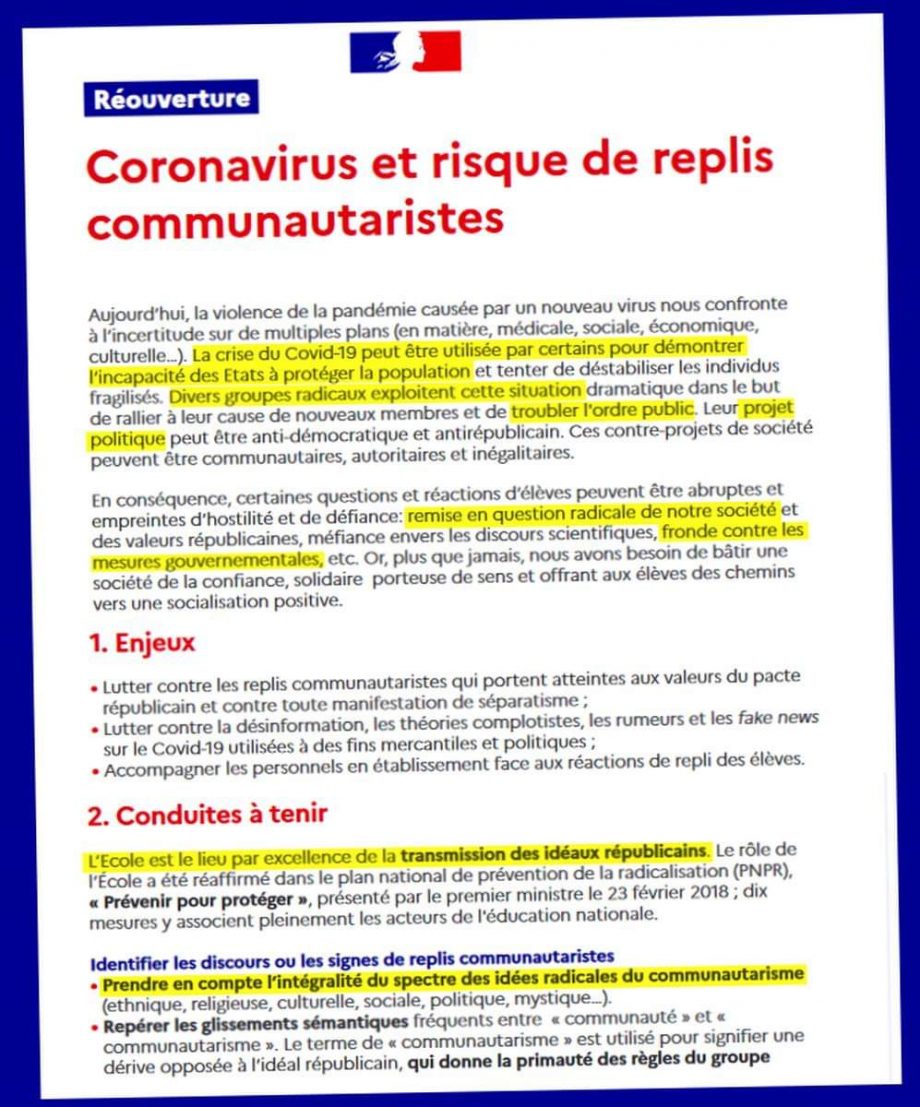 Le Ministère de l’Éducation Nationale s’inquiète d’une « fronde contre les mesures du gouvernement » chez les élèves