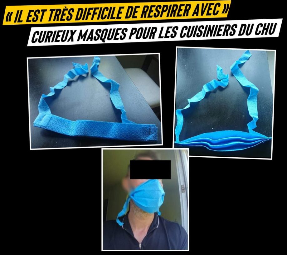 Curieux masques pour les cuisiniers du CHU de Nantes