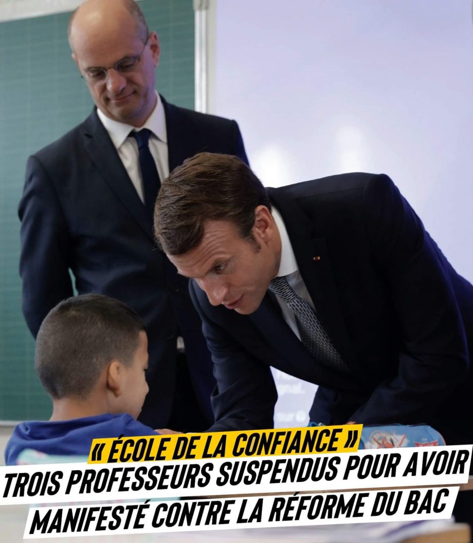 Dans un lycée de Melle : trois professeurs suspendus pour avoir manifesté contre la réforme du bac