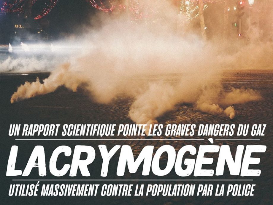 Un rapport scientifique pointe les graves dangers du gaz lacrymogène