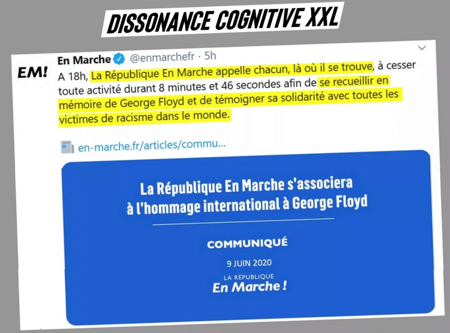 Dissonance cognitive XXL : LREM appelle à se « recueillir pour George Floyd »