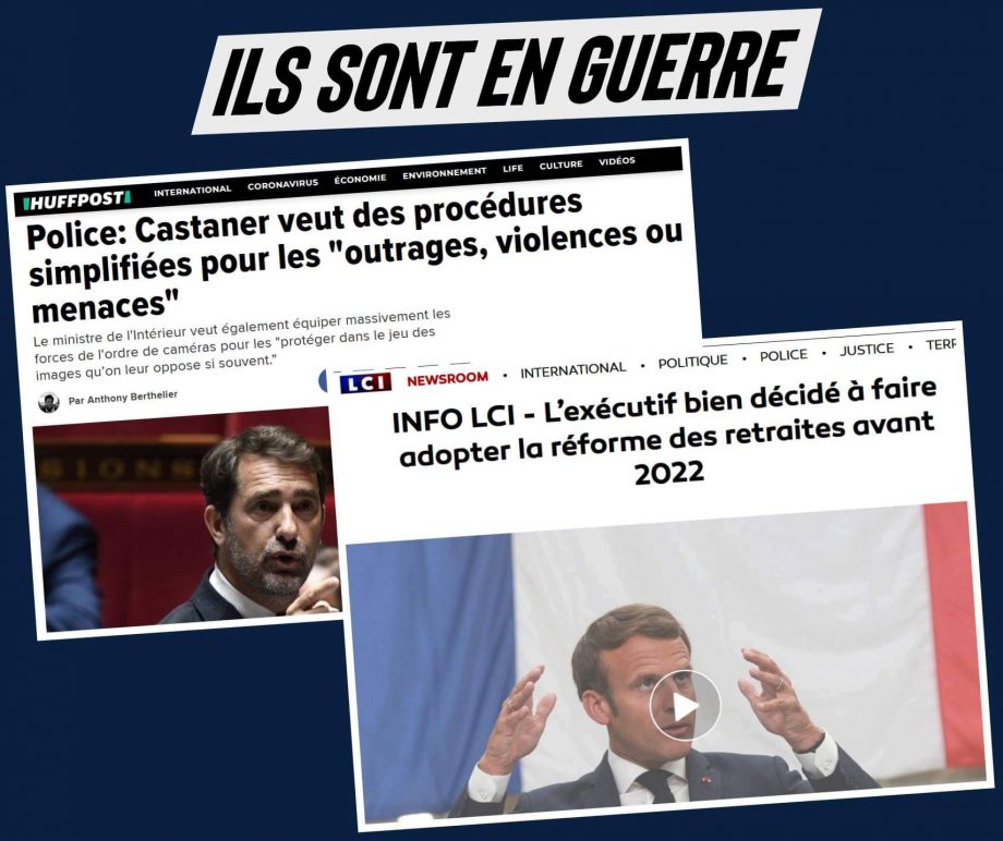 Ils sont en guerre : nouvelles provocations du gouvernement