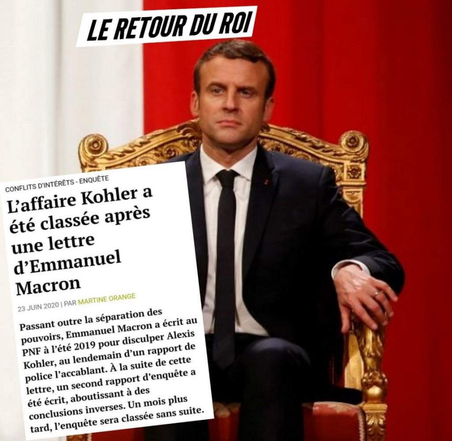 Macron écrit à la justice pour protéger son bras droit : le retour du Roi