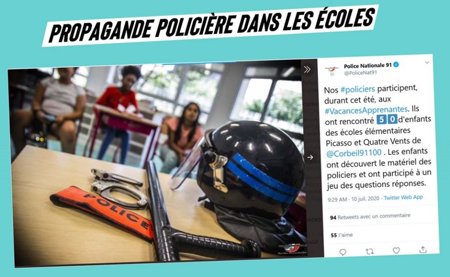 Écoles : la police fait se propagande auprès des enfants