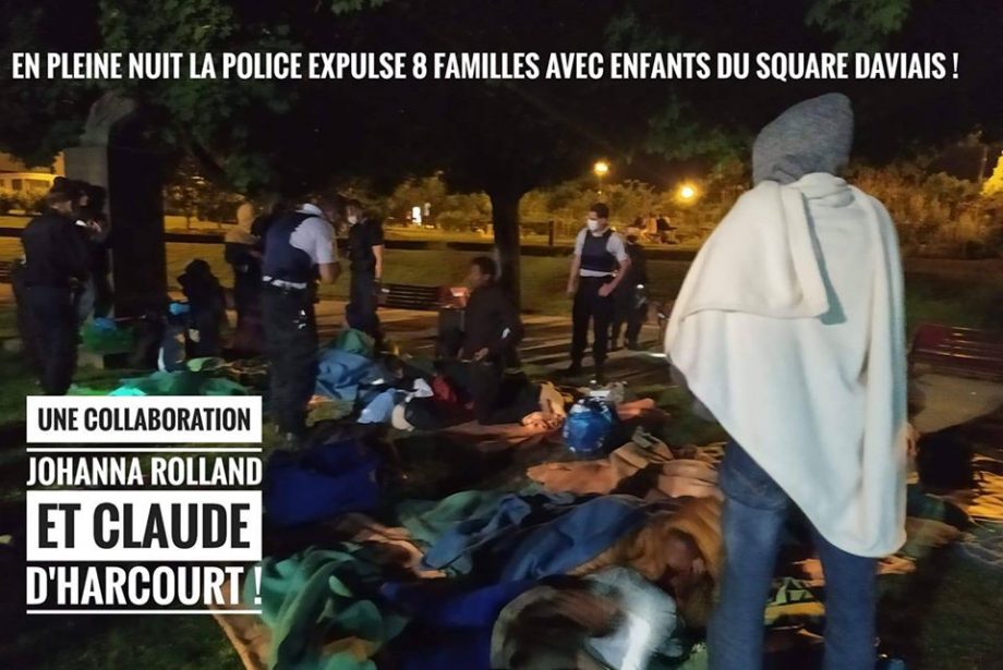 Cette nuit : des familles expulsées du square Daviais