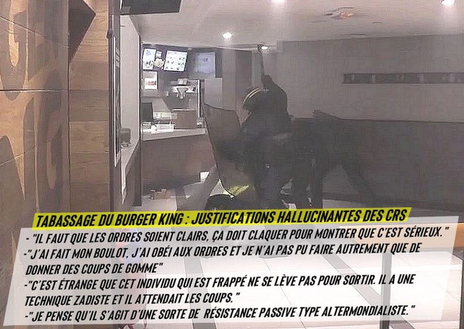 Tabassage du Burger King : les justifications hallucinantes des CRS