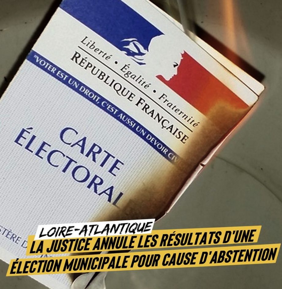 Loire-Atlantique : la justice annule les résultats d’une élection municipale pour cause d’abstention