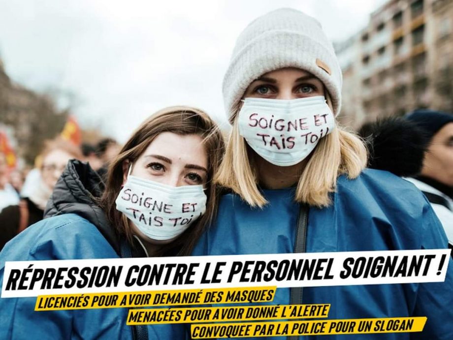 Répression contre le personnel soignant !