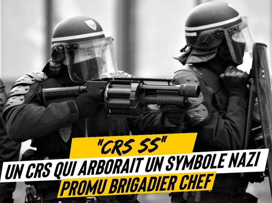 Un CRS qui arborait un symbole SS sur son casque promu brigadier-chef