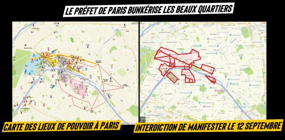 12 Septembre : interdiction d’approcher les quartiers du pouvoir