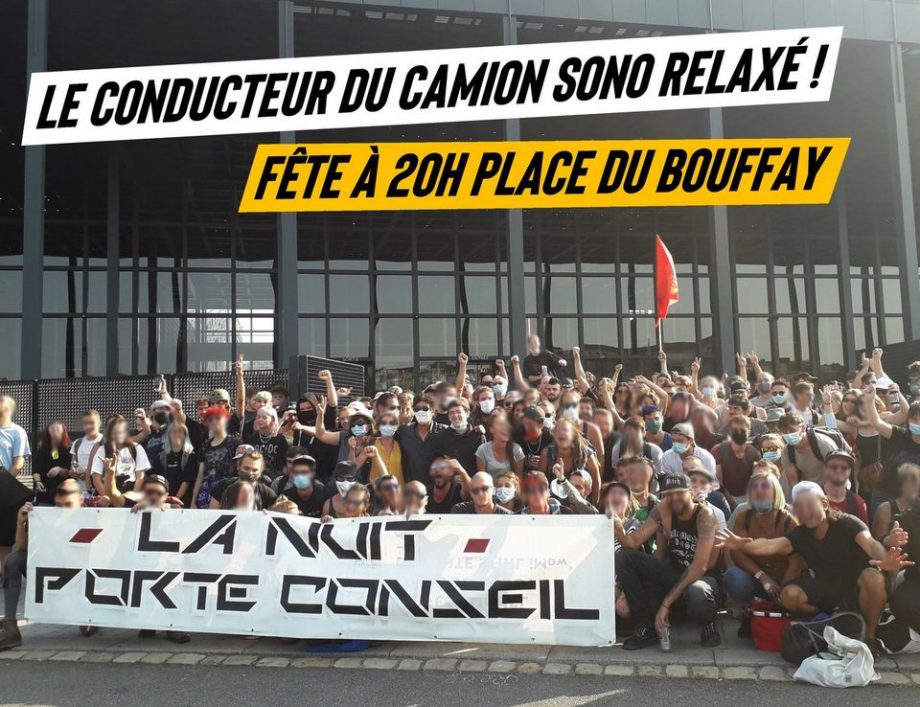 Urgent : le conducteur du camion sono relaxé, fête à 20h à Bouffay