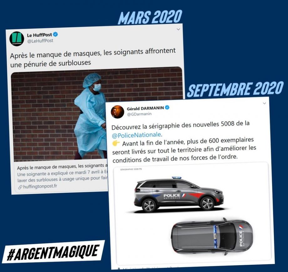 Argent magique : des 4×4 vitres teintées pour la police