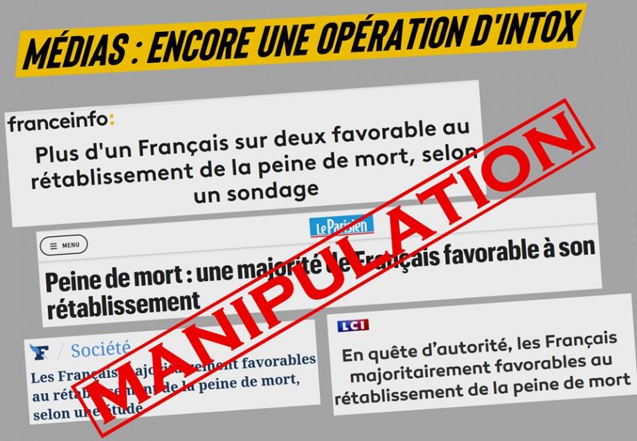Médias et peine de mort : encore une opération d’intox
