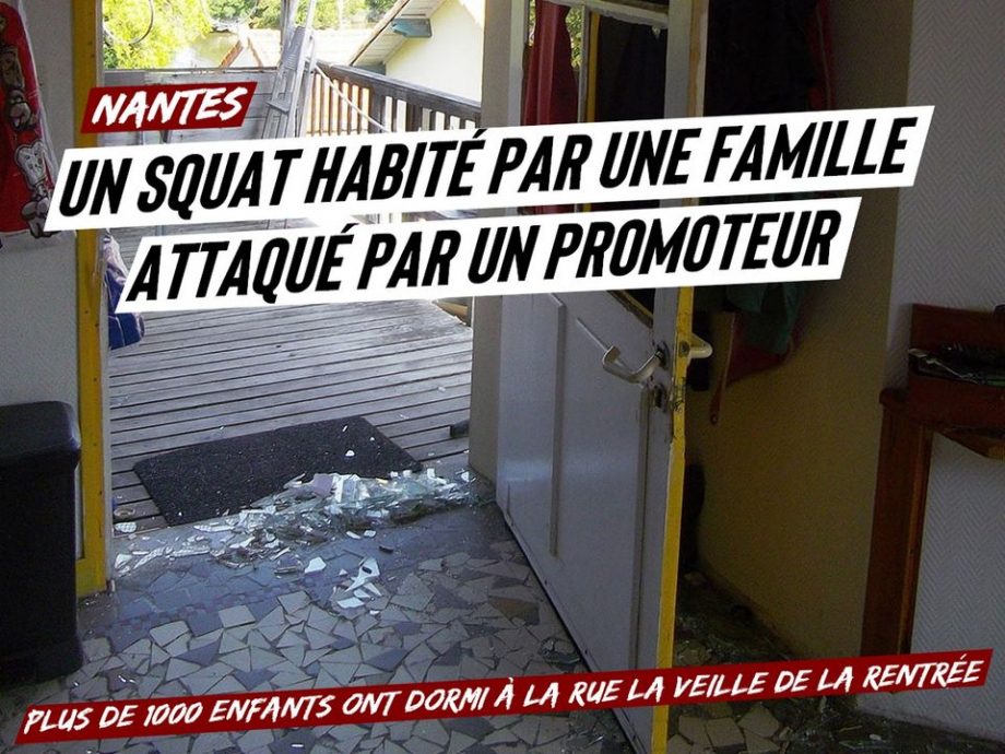 Nantes : un squat habité par une famille attaqué par un promoteur