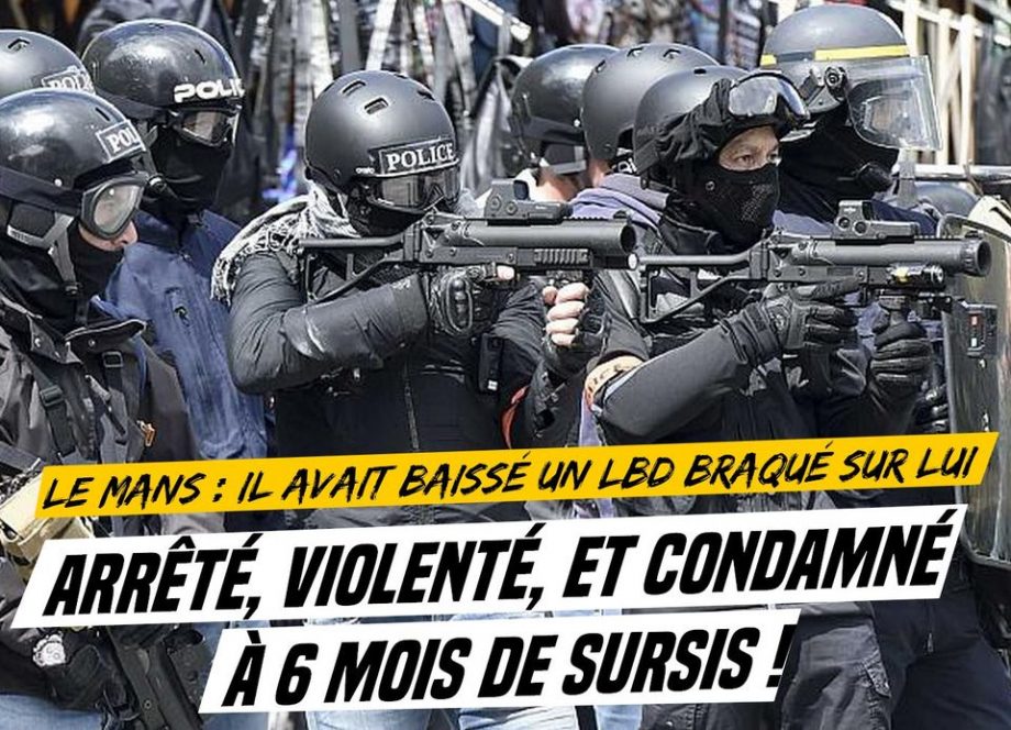 Il avait baissé un LBD braqué sur lui : un Gilet Jaune condamné