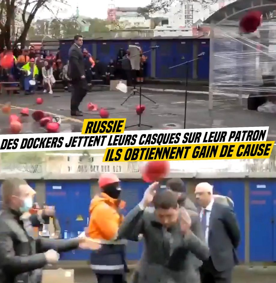 Russie : des dockers jettent leurs casques sur leur patron, ils obtiennent gain de cause